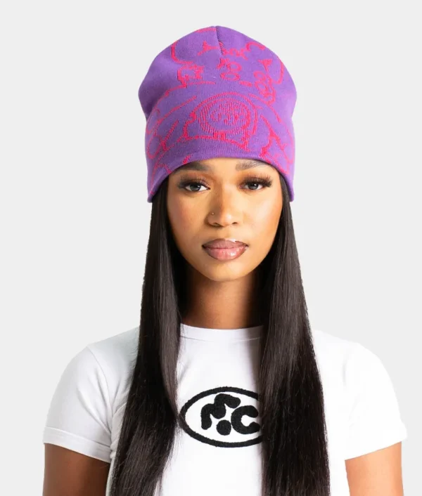 Mea Culpa Teddy Beanie Purple 2