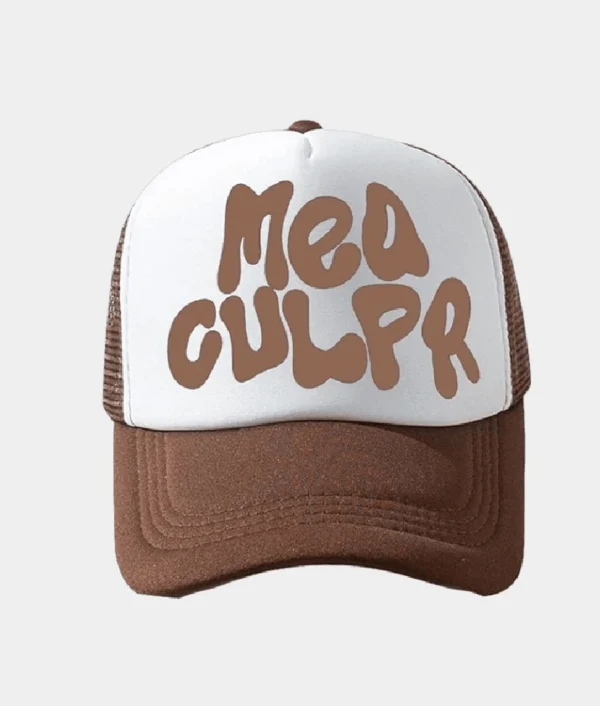 Mea Culpa Trucker Hat Brown2