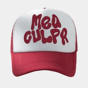 Mea Culpa Trucker Hat Red2