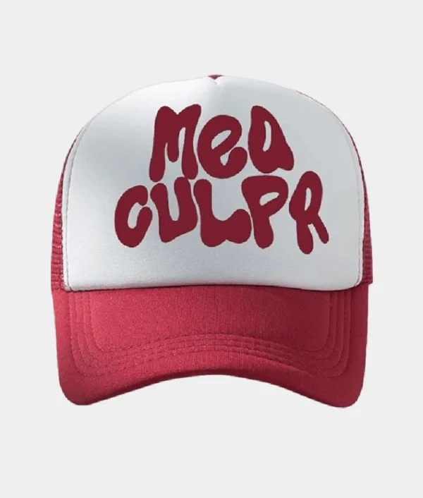 Mea Culpa Trucker Hat Red2